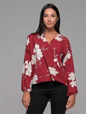ΜΠΛΟΥΖΑ ΣΤΑΘΕΡΗ ΖΩΡΖΕΤΑ FLORAL