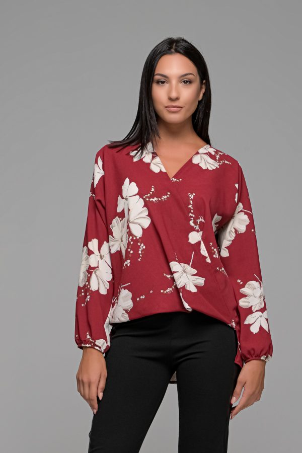 ΜΠΛΟΥΖΑ ΣΤΑΘΕΡΗ ΖΩΡΖΕΤΑ FLORAL