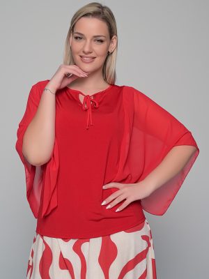 ΜΠΛΟΥΖΑ ΕΛΑΣΤΙΚΗ JERSEY+ΖΩΡΖΕΤΑ